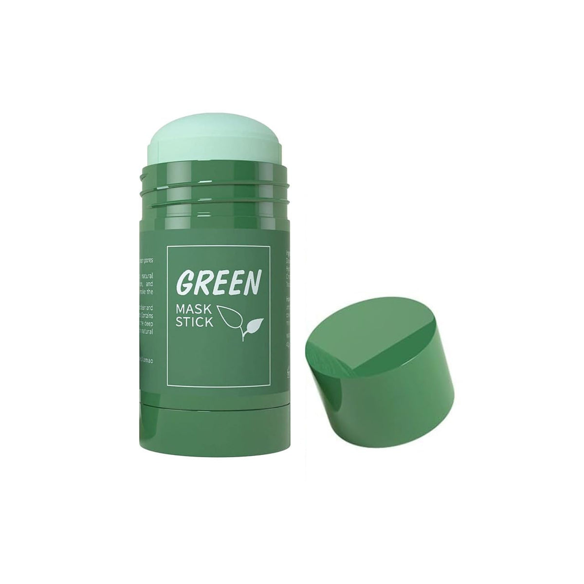 Green Mask Stick showing rotating head design for mess-free application.
