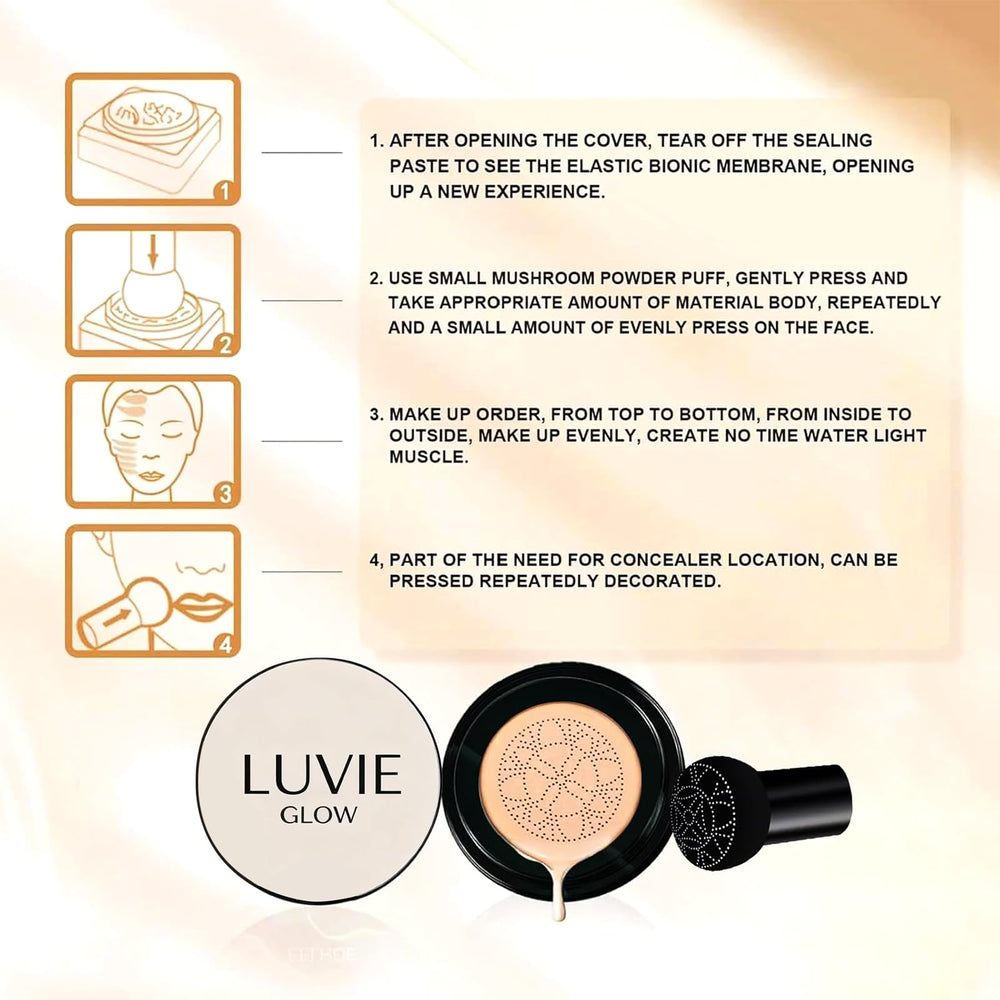 Green Tomato Luvie Glow cushion with dewy texture ideal for daily wear.