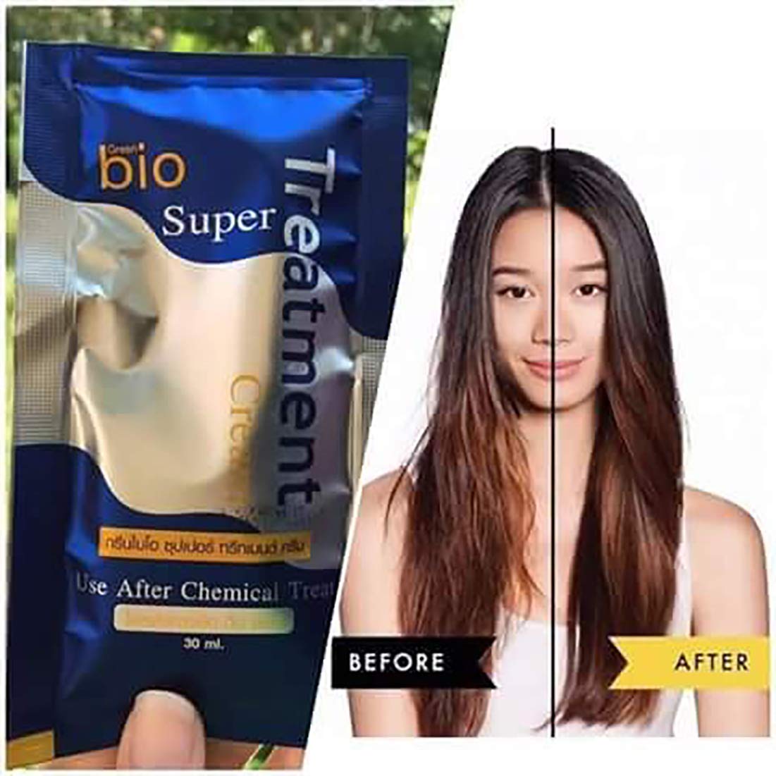 GreenBio Keratin Hair Mask color-safe formula seals cuticle and preserves vibrancy.