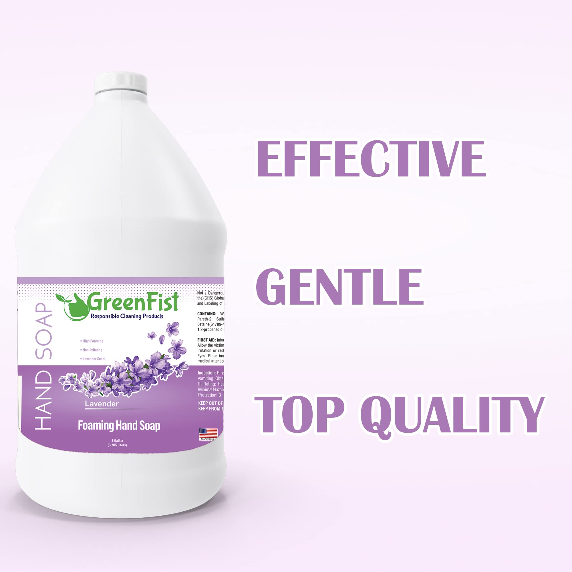 GreenFist USA-made 1 gal refill ready for long-lasting foaming in busy homes.