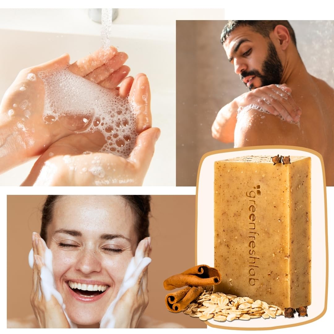 Greenfreshlab USA-made soap packaging communicates ethical production and quality.