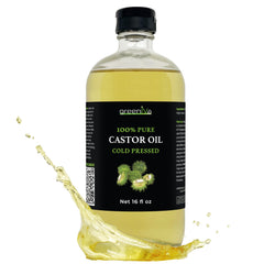 GreenIVe castor oil 4oz bottle pour for hair, lashes, and skin care