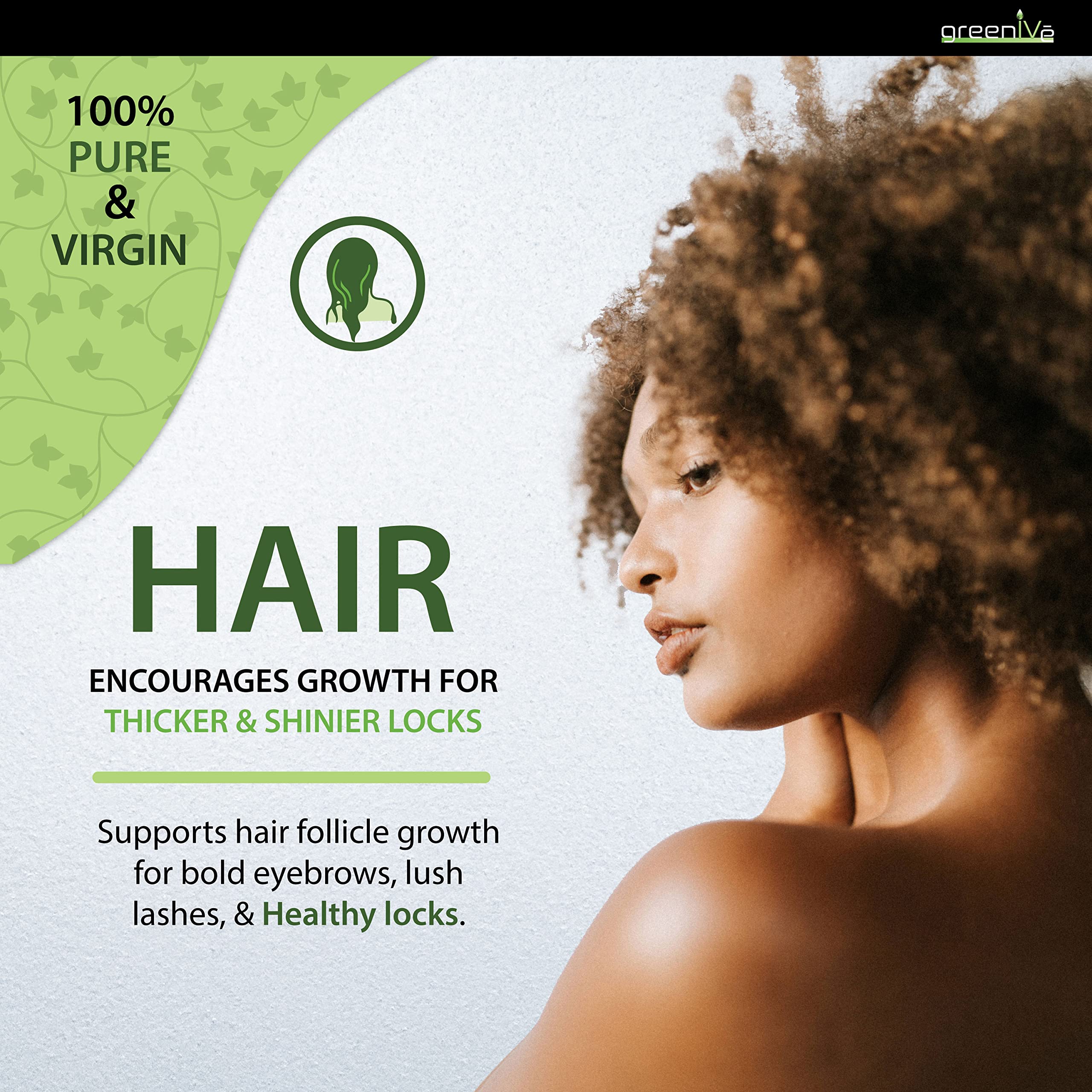 GreenIVe castor oil on skin shows a rich, moisturizing texture.