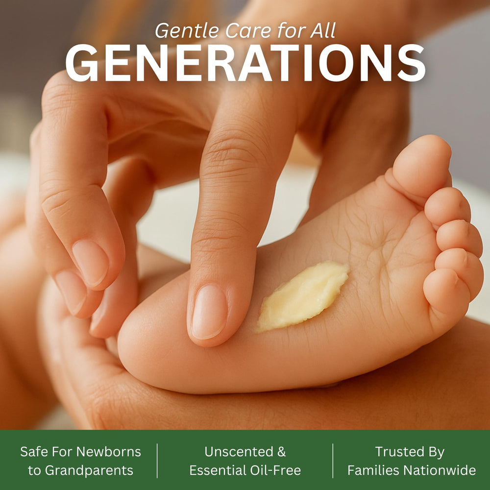Greenstead Naturals whipped tallow balm on face and body creates a calm glow.