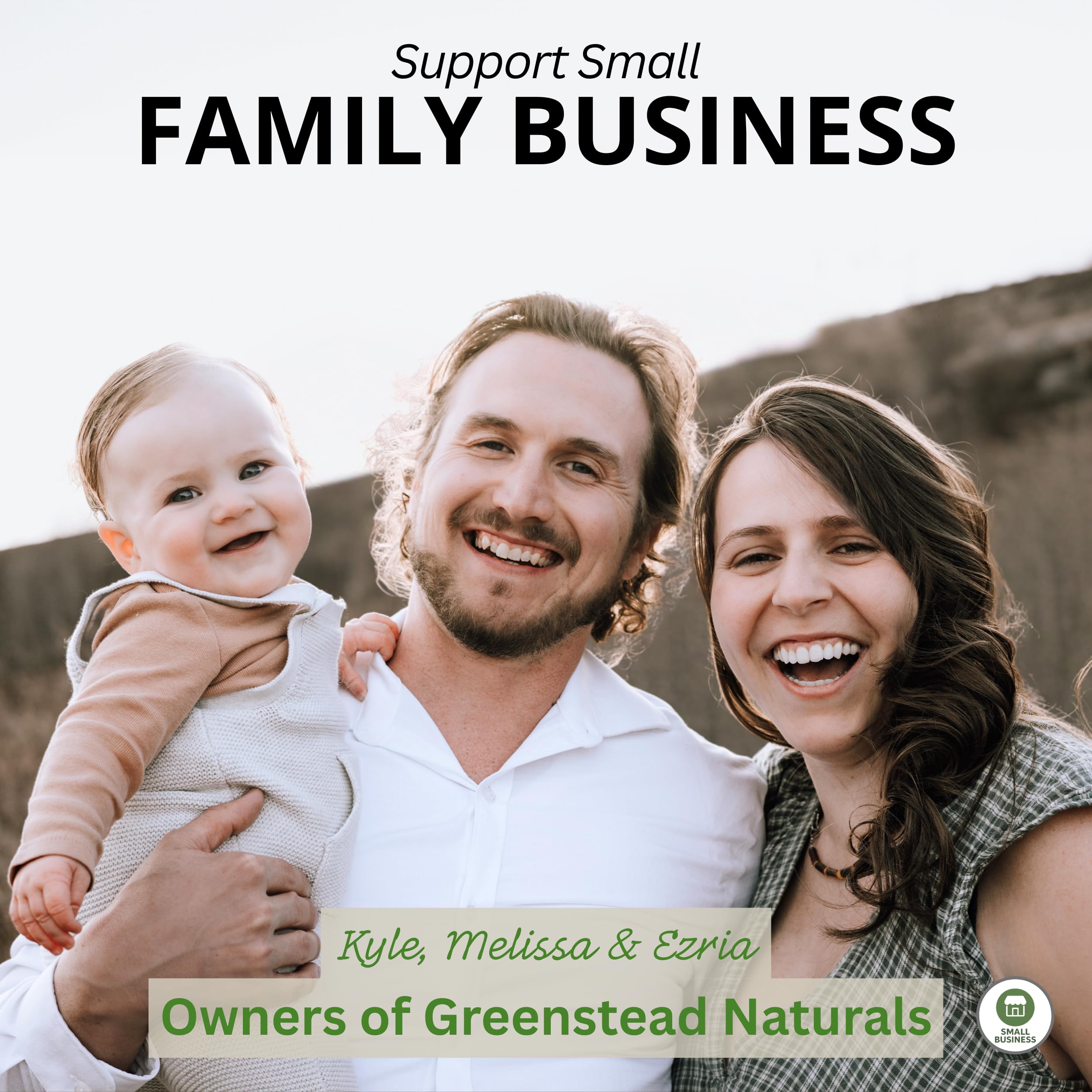 Greenstead Naturals family care story photo captures approachable skincare for all ages.