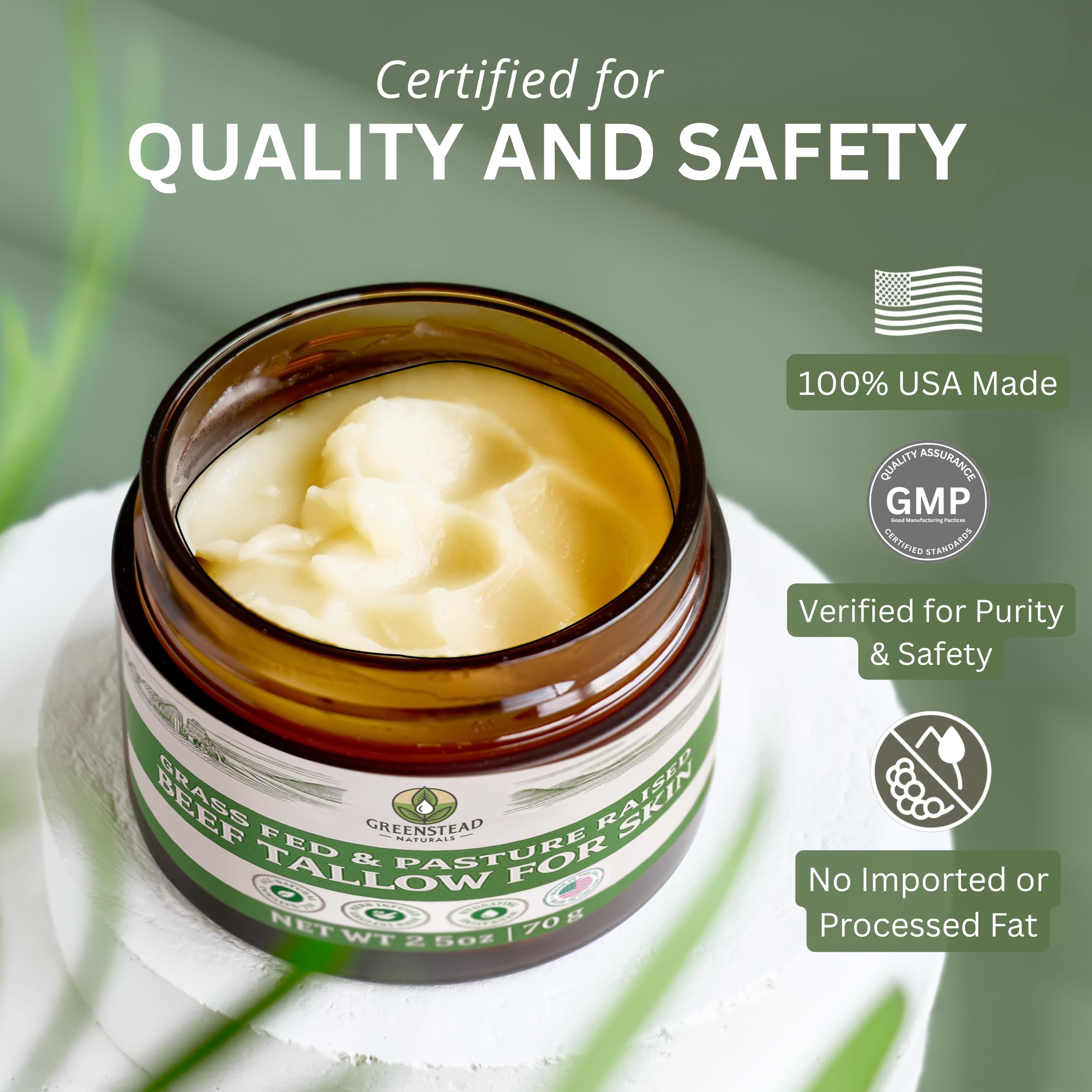 Greenstead Naturals USA-made small-batch production emphasizes quality.