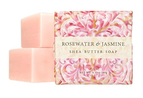 Greenwich Bay Botanical Shea Butter soap bar with rosewater and jasmine aroma for daily pampering