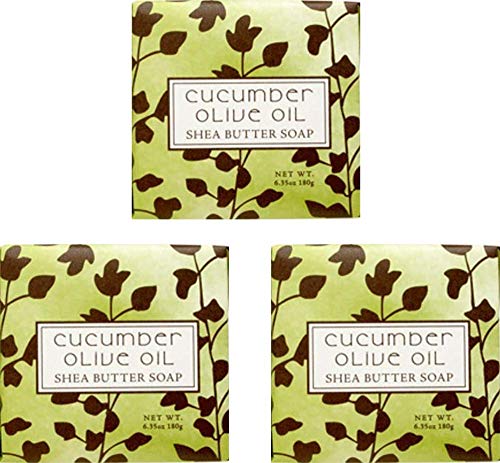 Greenwich Bay cleansing spa soap packaging featuring cucumber olive oil for a refreshing cleanse.