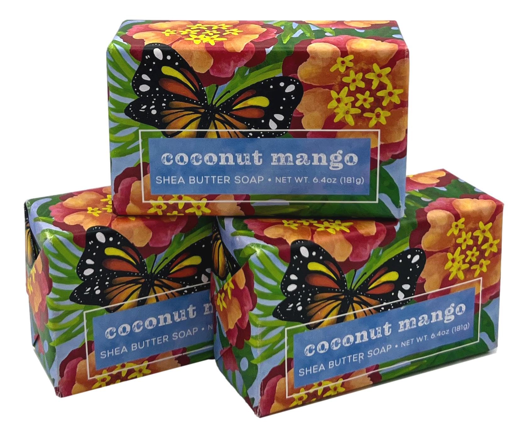 Greenwich Bay Coconut Mango Shea Butter Soap ingredientes destacan aceites y mantecas para la piel