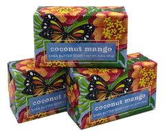 Greenwich Bay Coconut Mango Shea Butter Soap ingredientes destacan aceites y mantecas para la piel