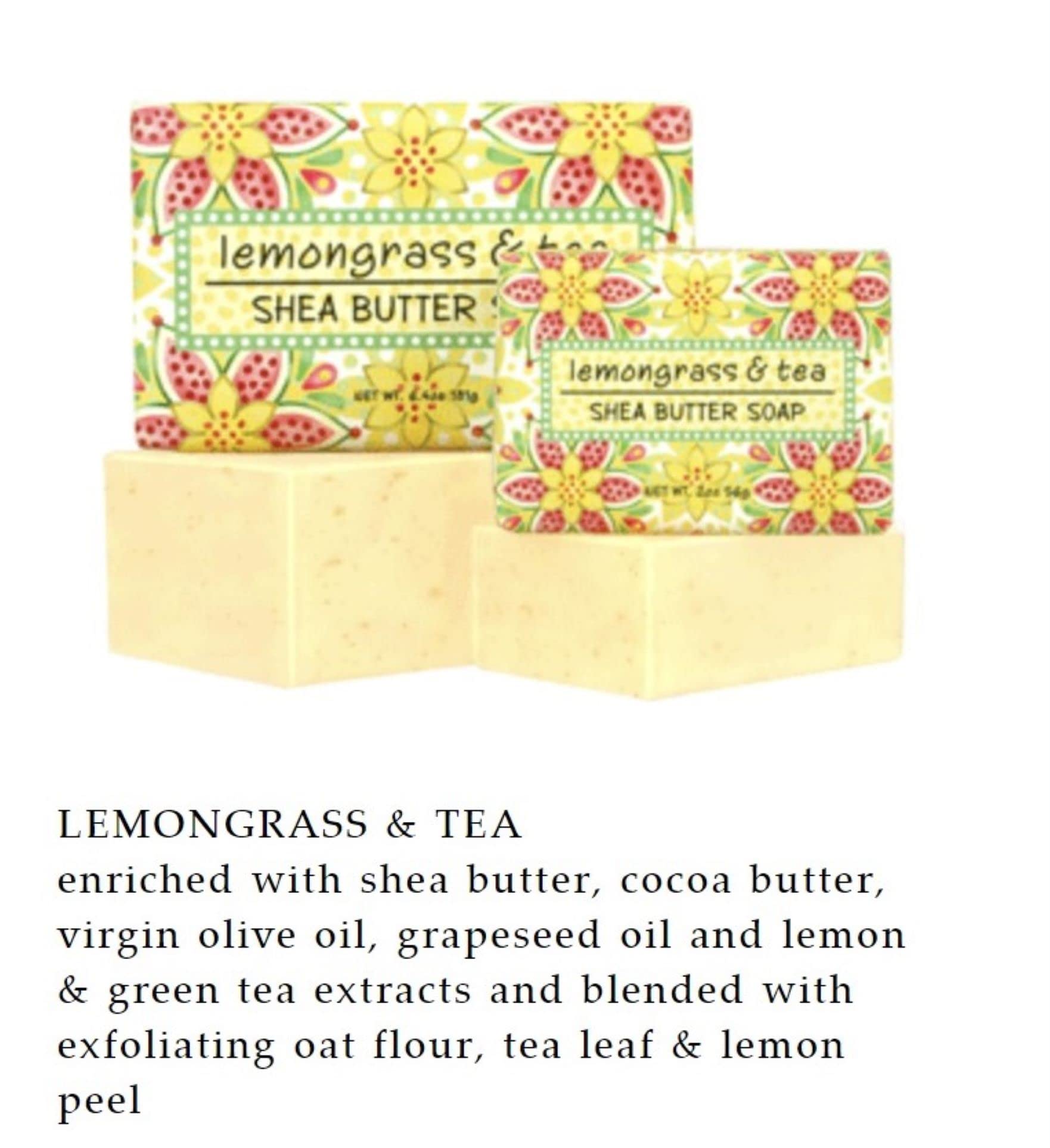 Greenwich Bay Lemongrass Tea Soap, fragrant daily shower bar for fresh mornings