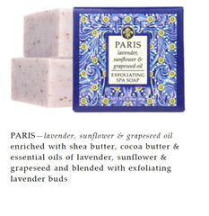 Greenwich Bay Paris exfoliating soap bars in an elegant set for daily moisturizing routine.