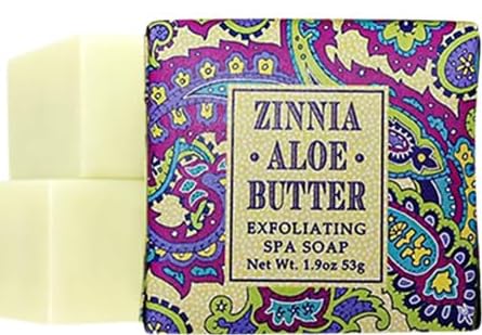 Greenwich Bay Soap Zinnia Aloe mini bar provides gentle cleansing with hydration.