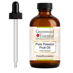 Greenwood Essential Passion Fruit Oil bottle for non-greasy skin hydration.