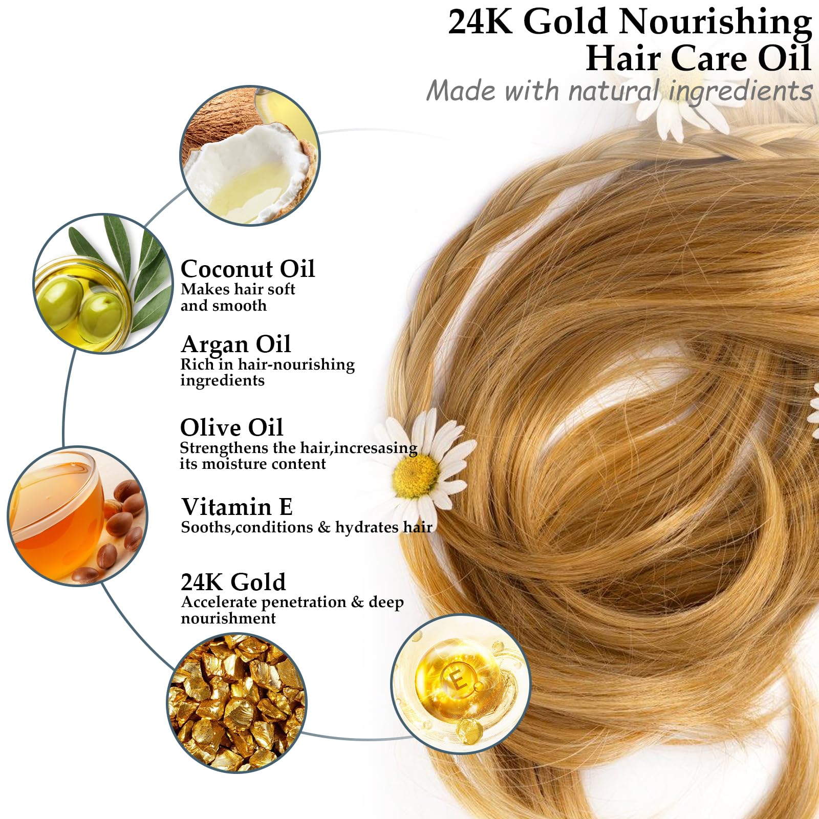GREEONIL Hair Oil coconut oil drop for deep conditioning on dry hair.