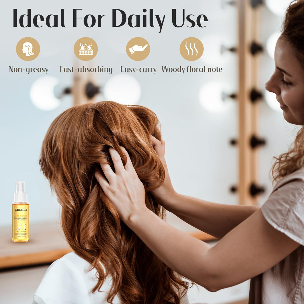GREEONIL Hair Oil anti-damage care for all hair types.