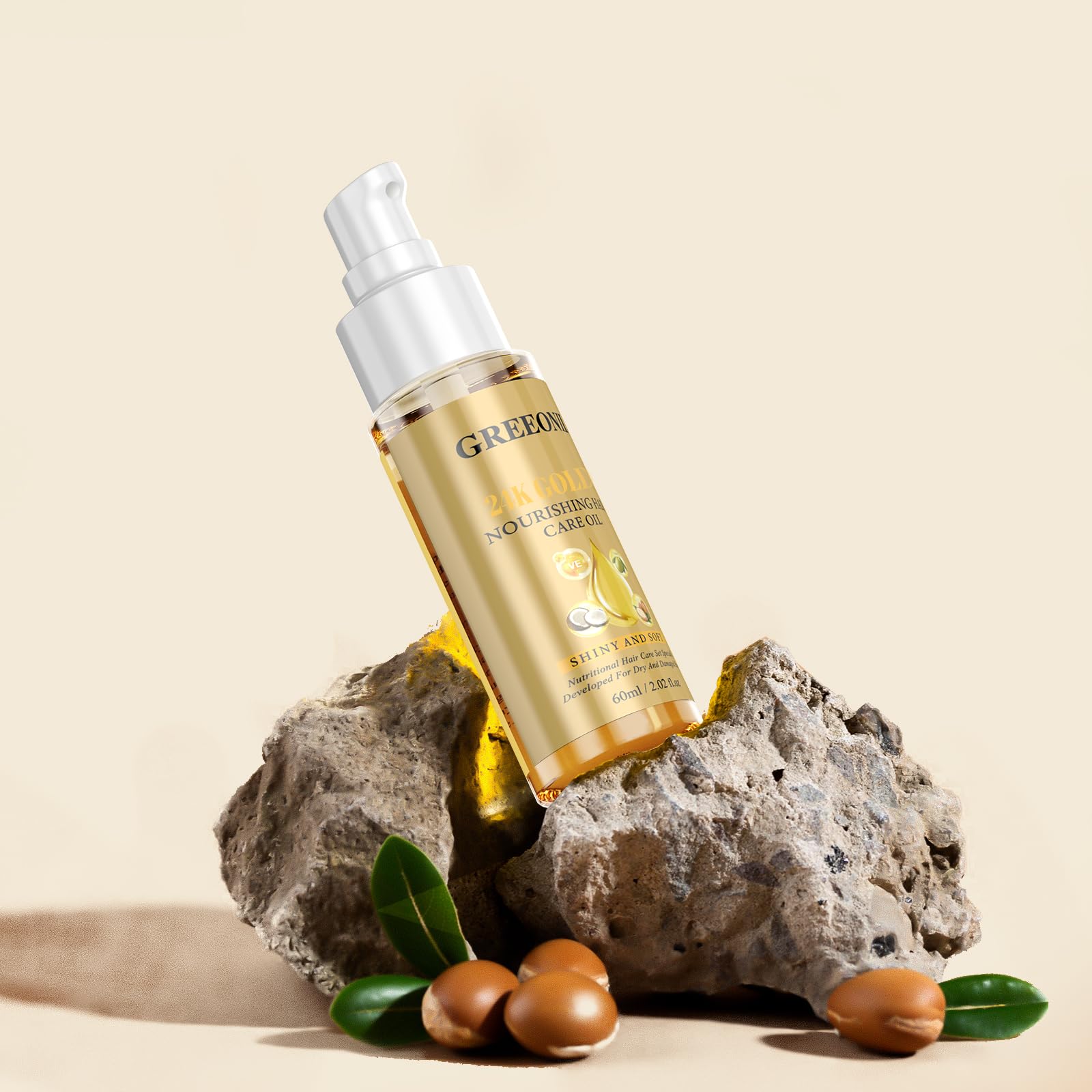 GREEONIL adds healthy-looking shine to hair after use.