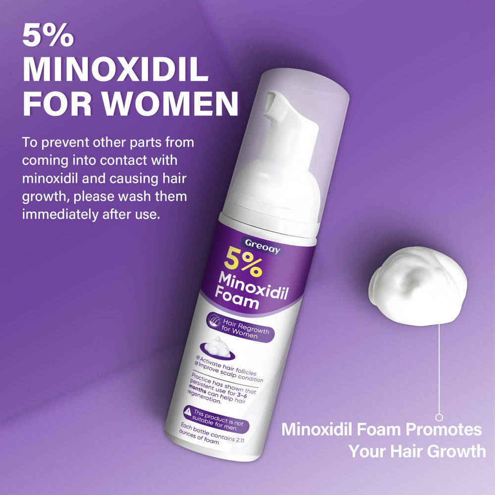 Greoay Minoxidil Foam offers smooth texture for comfortable massage.