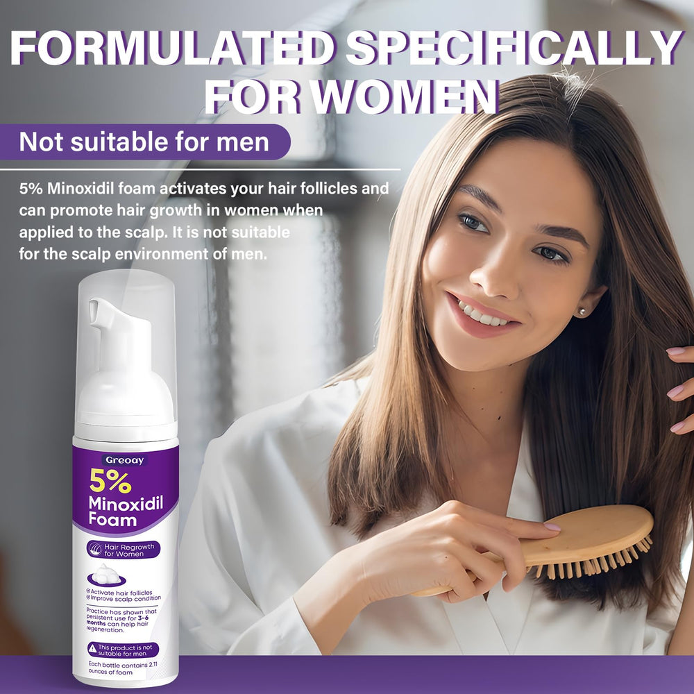 Greoay treatment-area focus targets thinning crown and hairline.