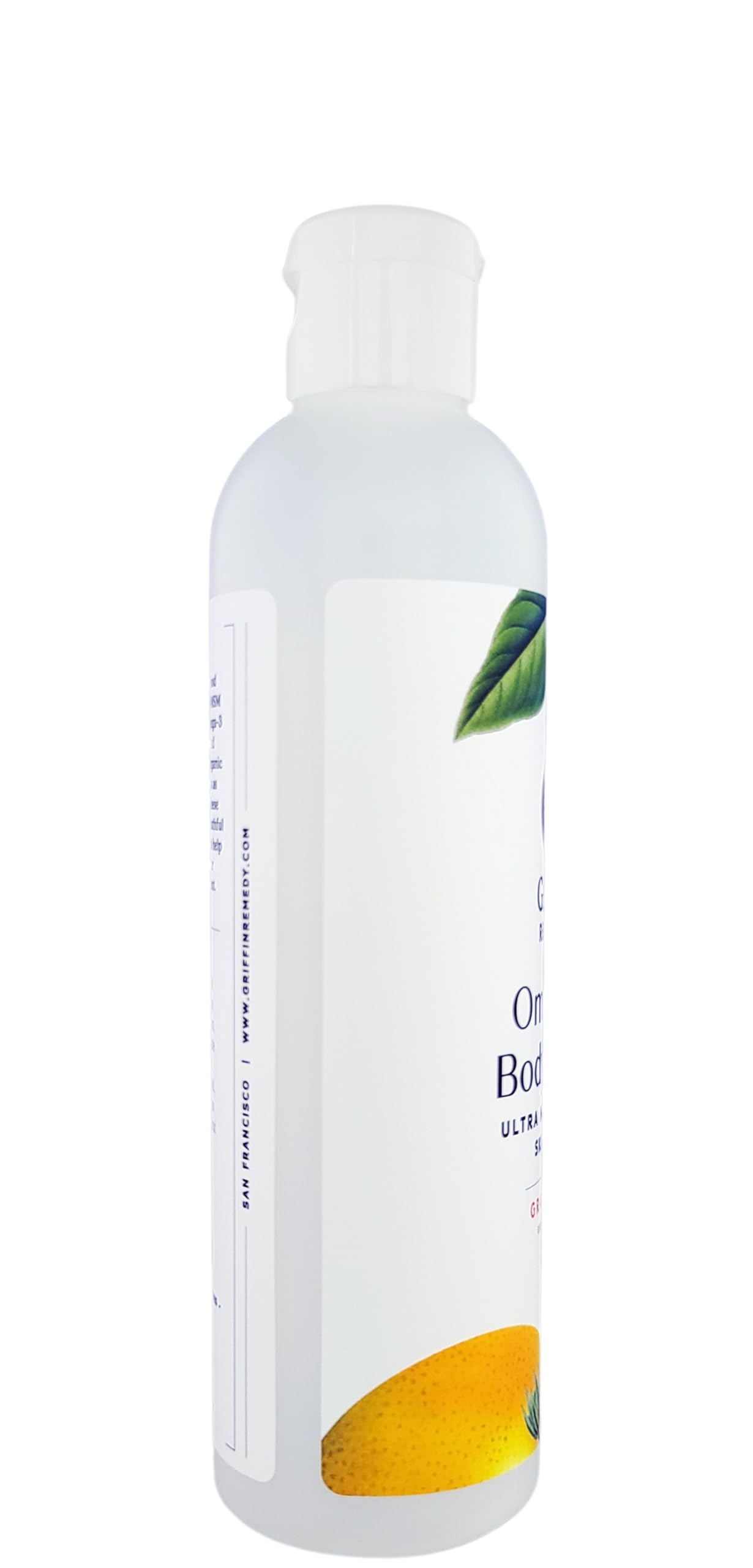 Griffin Remedy Omega-3 Body Wash cruelty-free vegan formula in recycled packaging.