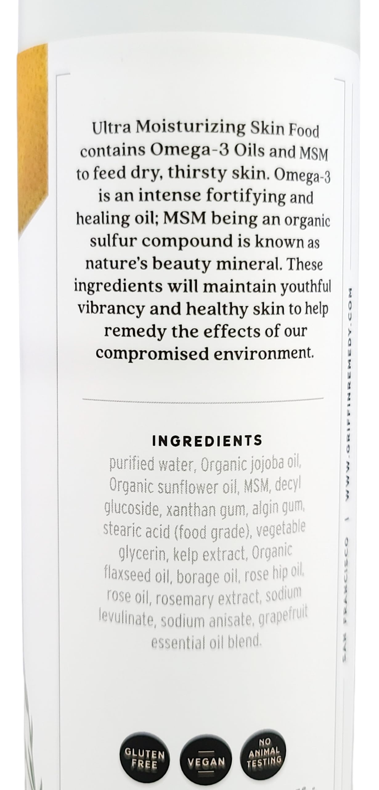Griffin Remedy Omega-3 Body Wash grapefruit aroma enhances daily shower ritual.