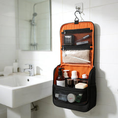 GRIO tactical toiletry bag compartments open, showcasing organized storage of essentials