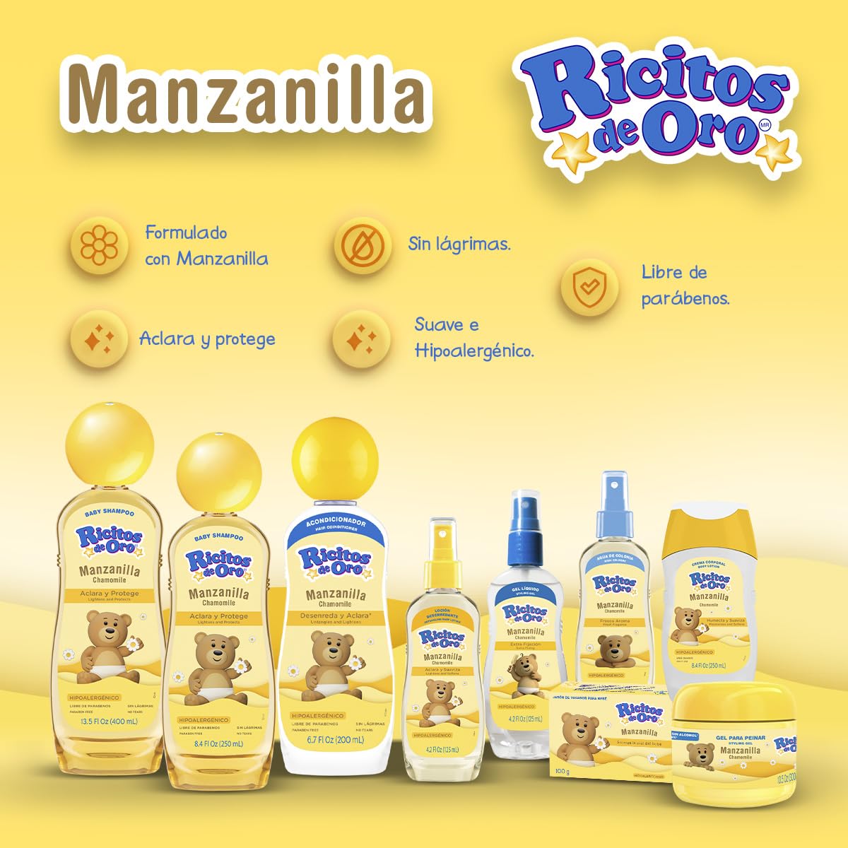 Grisi Ricitos Oro 100ml bottle side view shows elegant label for gifting.