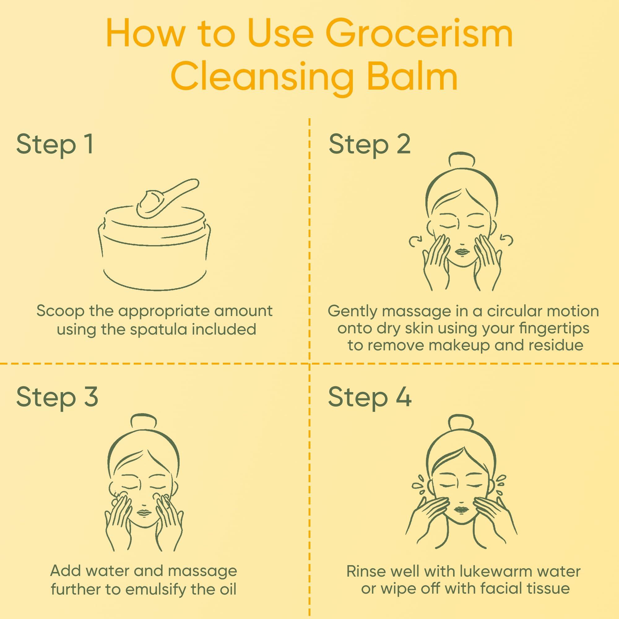 Grocerism Cleansing Balm leaves skin refreshed after cleansing.