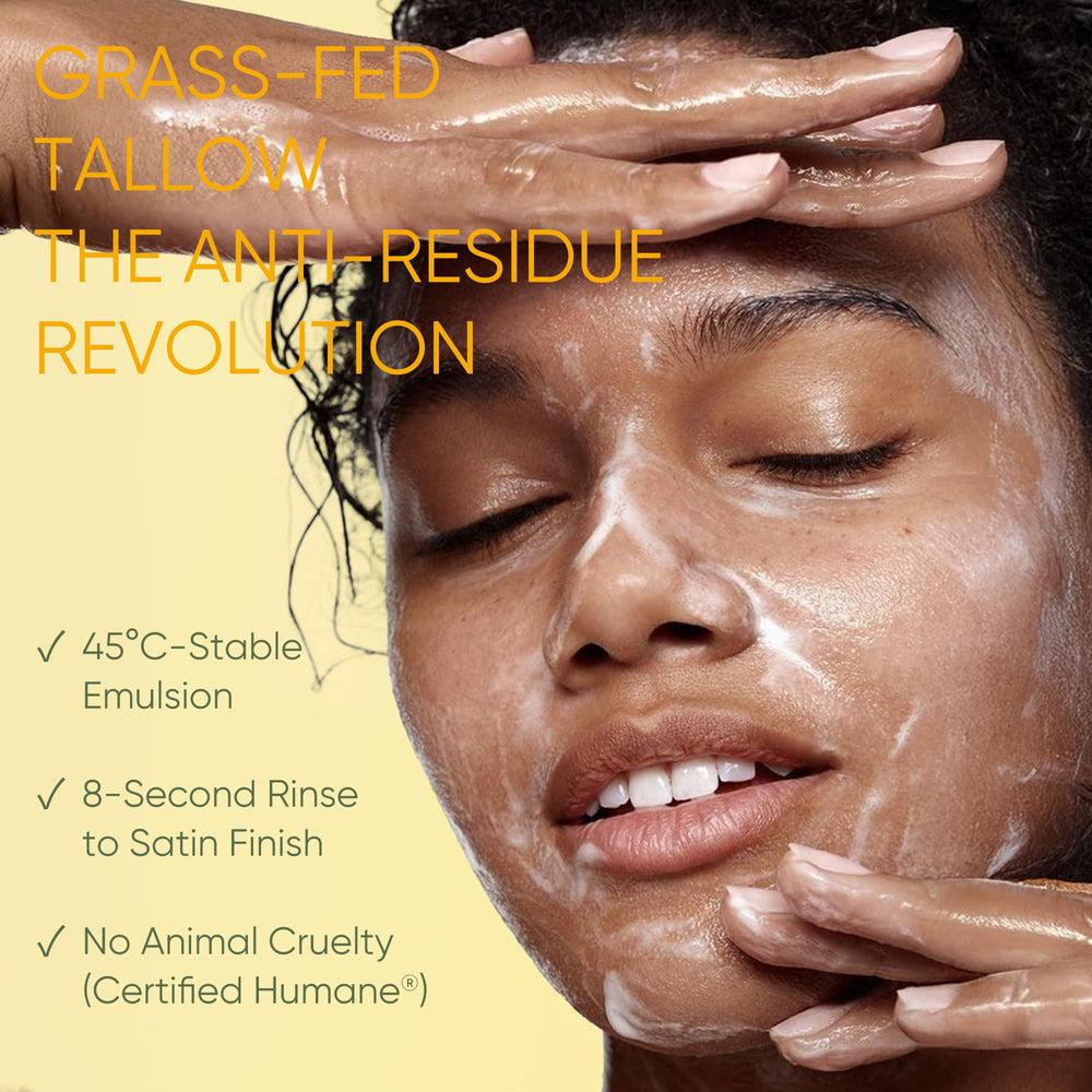 Grocerism Cleansing Balm emulsifies with water for a clean, non-greasy rinse.