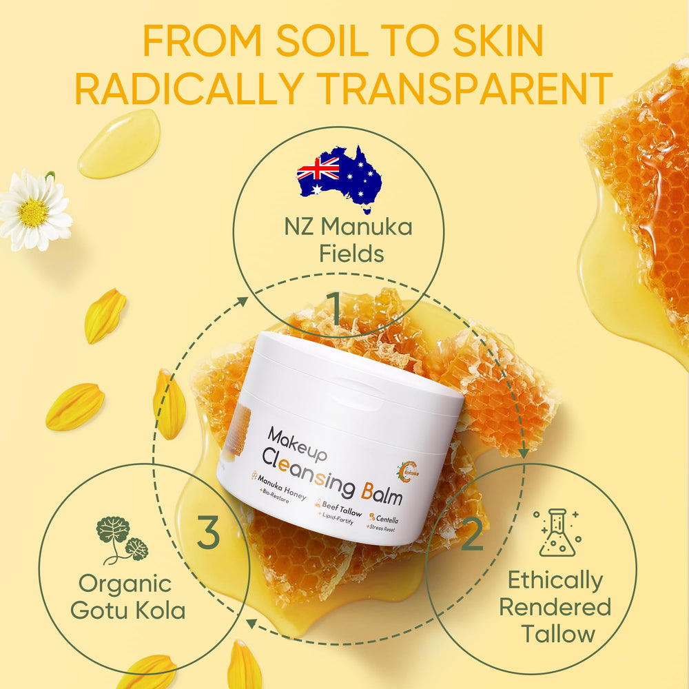 Grocerism Cleansing Balm dissolves waterproof mascara without harsh rubbing.