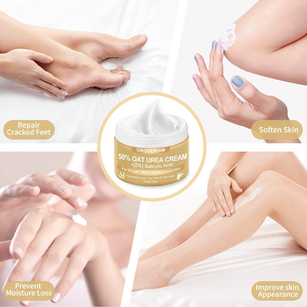 Grocerism Oat Urea Cream with hyaluronic acid for deep hydration