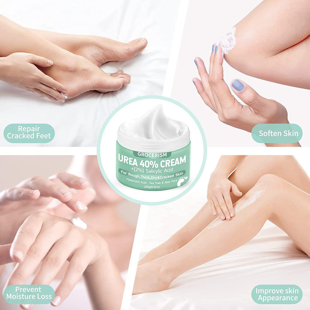 Grocerism Urea Cream with Hyaluronic Acid provides deep moisture