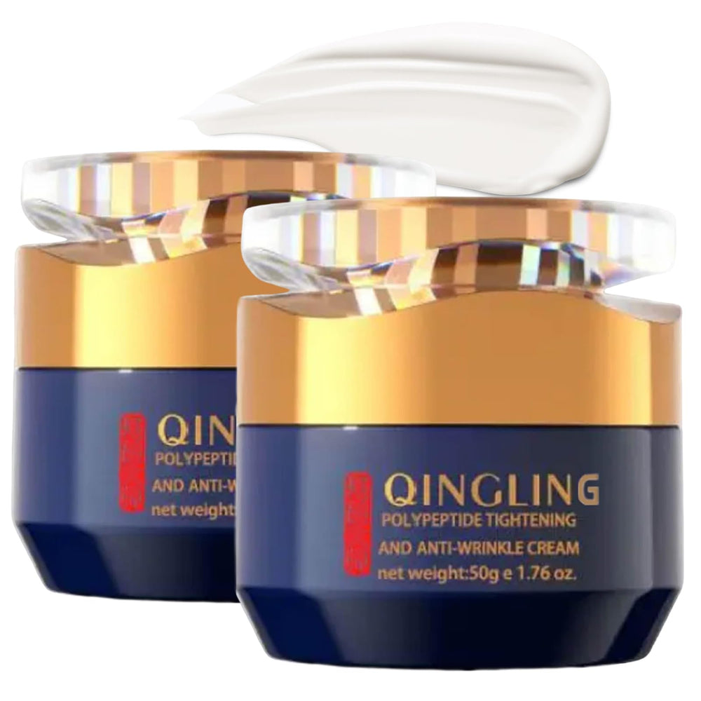 GROHESE Qingling face cream bottle closeup shows firming formula for smoother skin