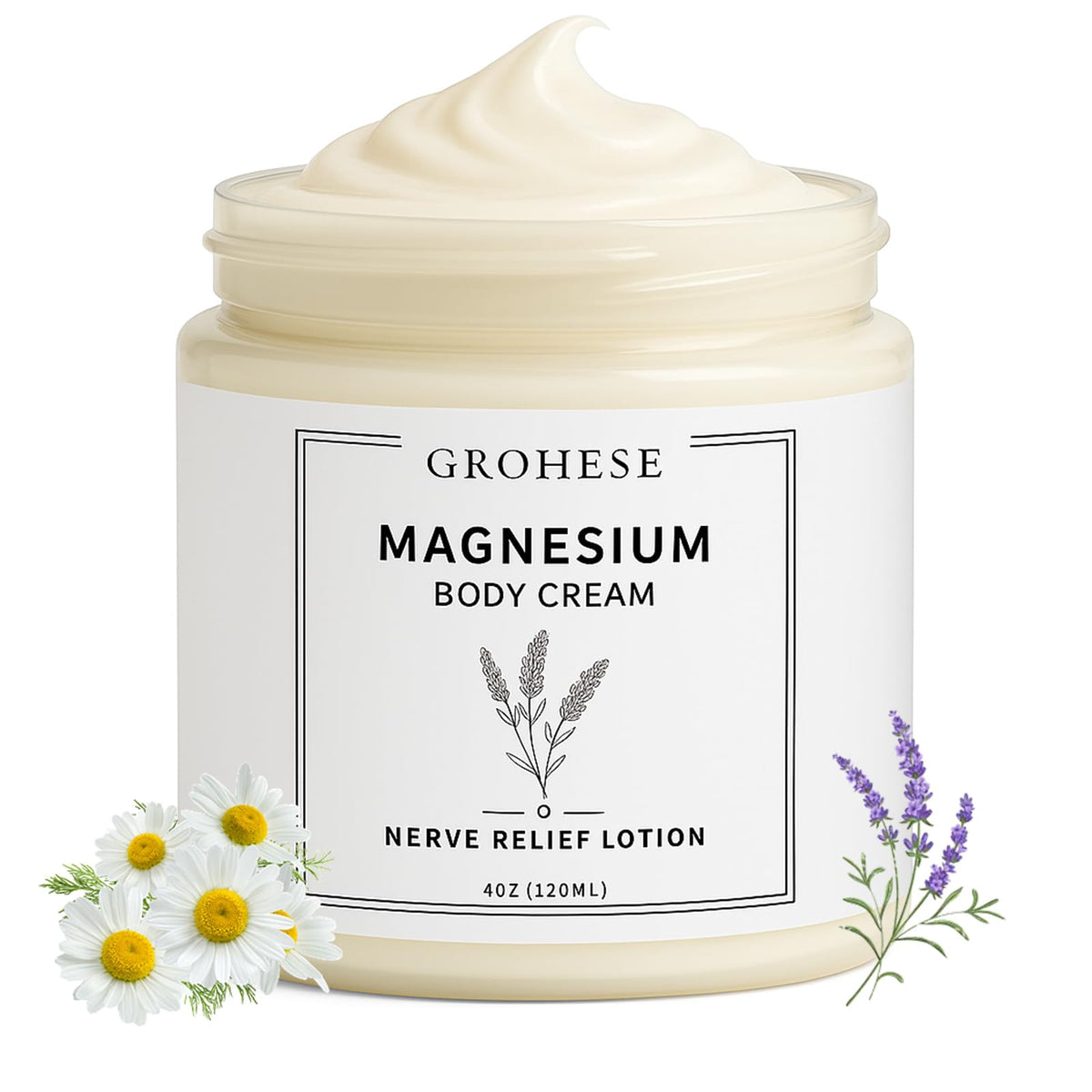 GROHESE Neuropathy Cream bottle designed for on-the-go relief and non-greasy absorption