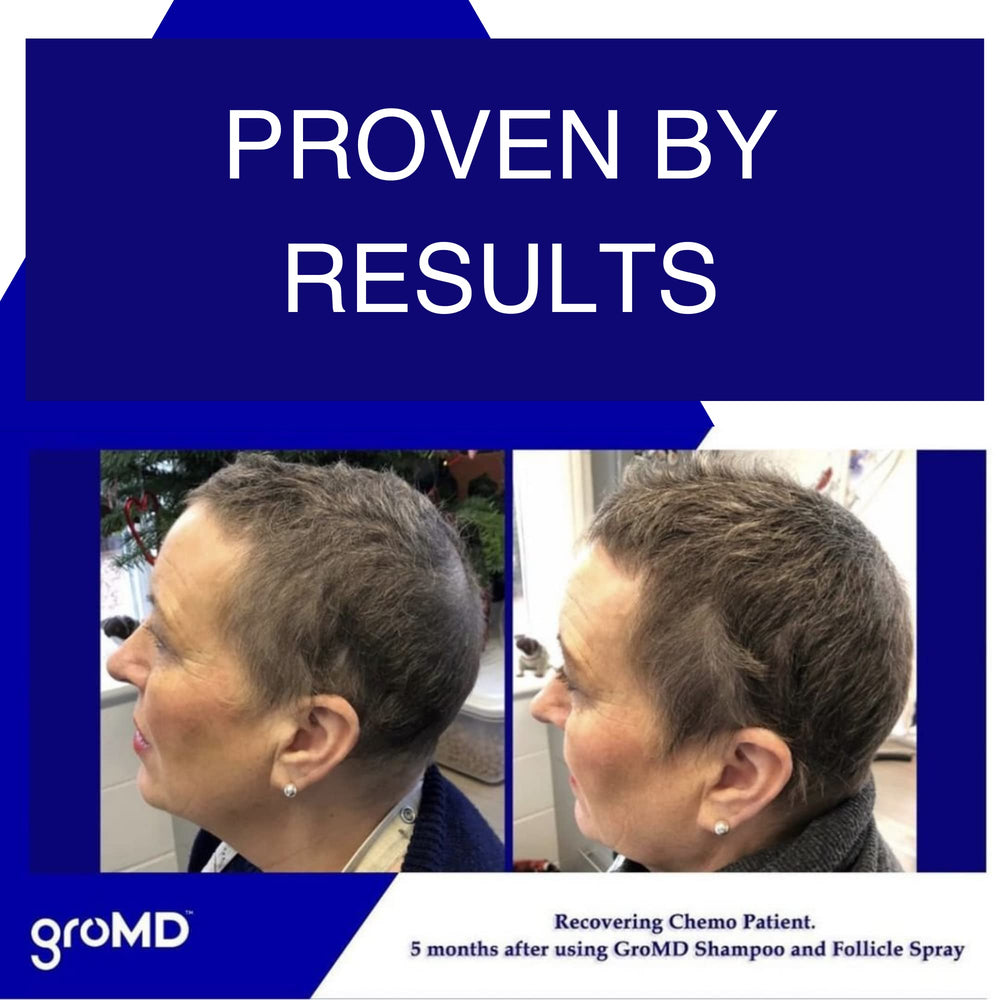 GroMD shampoo foam close-up showing rich lather for gentle cleansing.