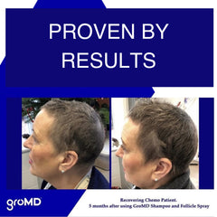 GroMD shampoo foam close-up showing rich lather for gentle cleansing.