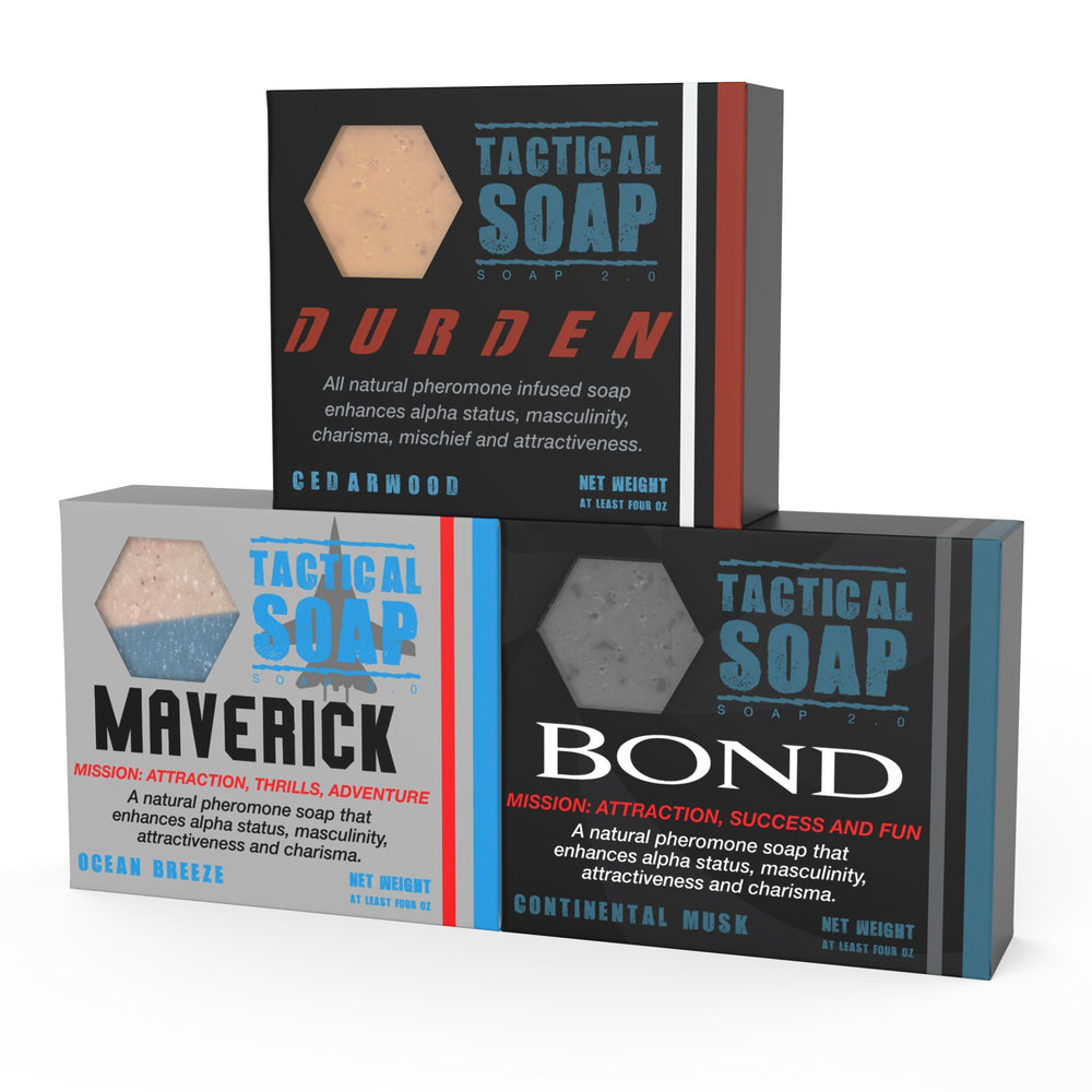 Grondyke Tactical Soap Durden bar with pheromone-infused formula for confident grooming.