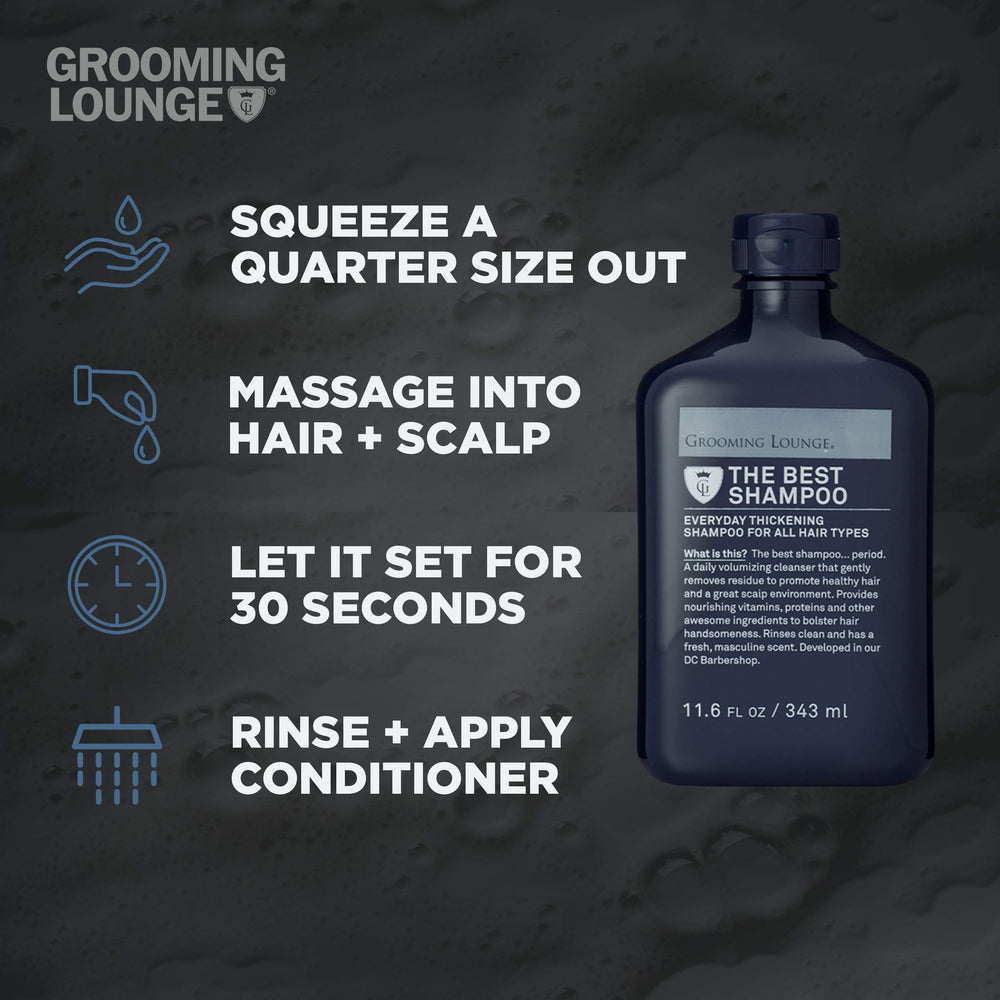 Grooming Lounge Best Shampoo for Men aroma evokes refreshing spa-like experience.