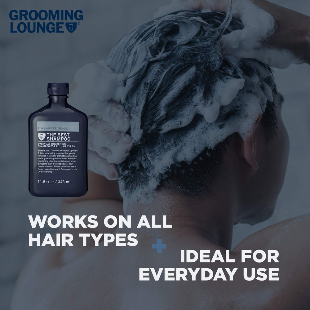 Grooming Lounge Best Shampoo for Men barbershop-quality in every bottle.