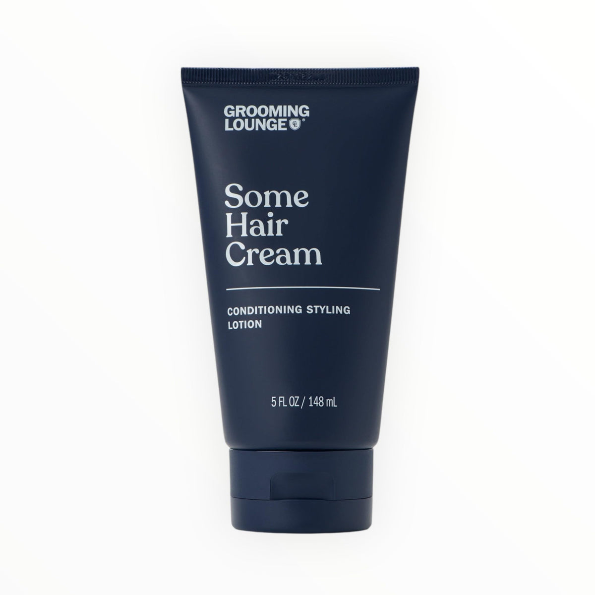 Grooming Lounge Some Hair Cream bottle showing a fuller, controlled style.
