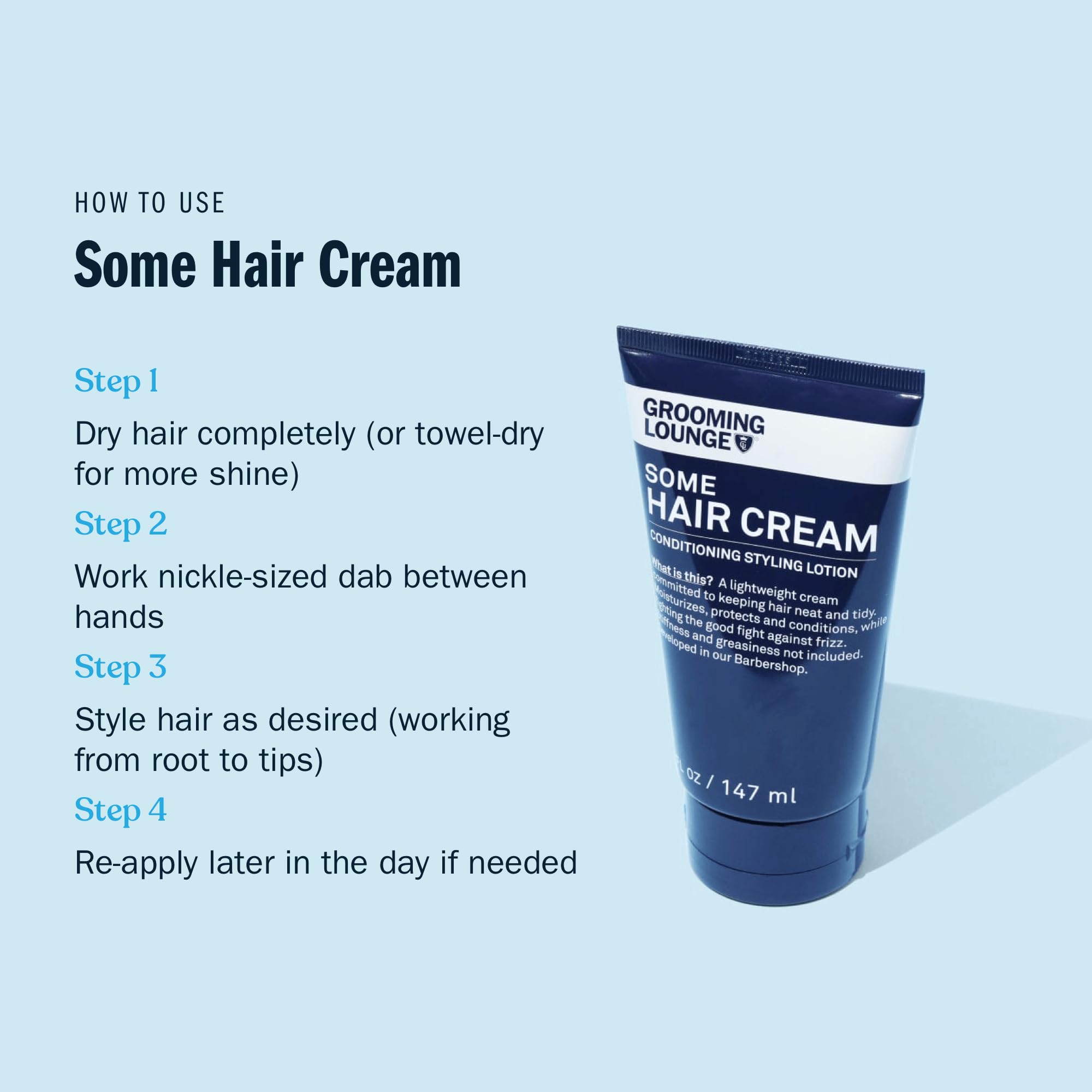 Grooming Lounge Some Hair Cream barbershop-approved styling solution.