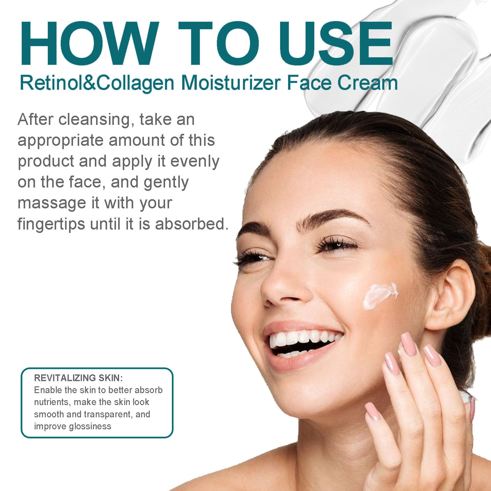 Grospe Application on cheek close-up illustrates smooth skin potential.