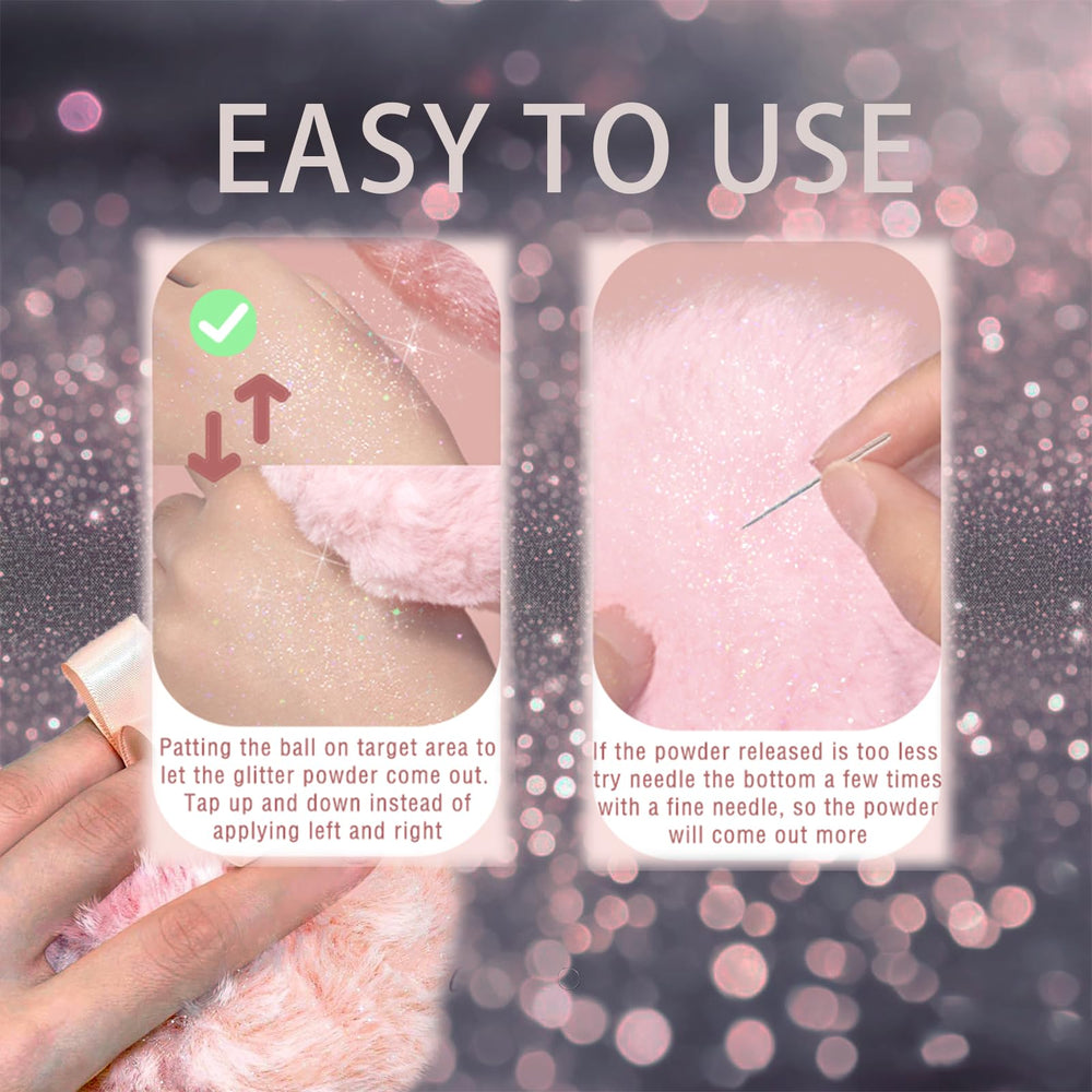 Grospe Hair shine moment with shimmer puff.