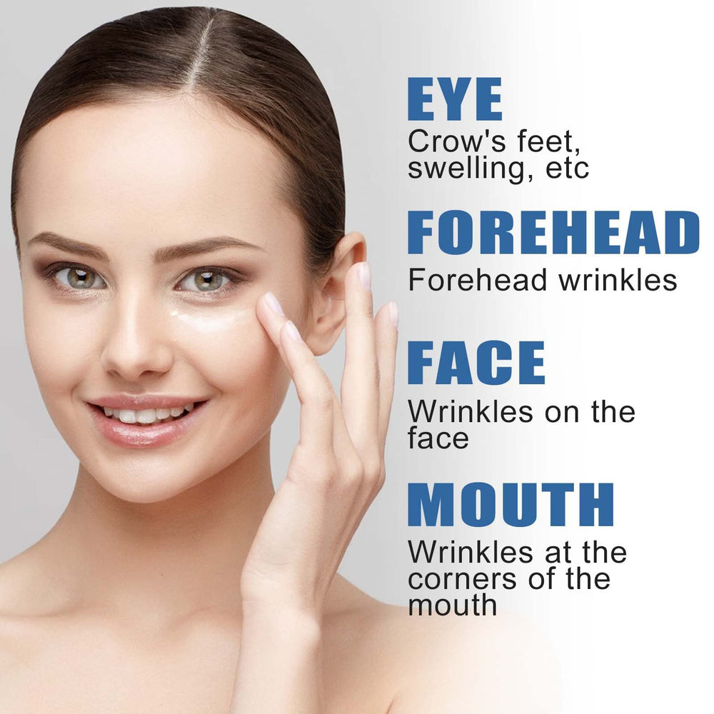 Grospe cream applied around eyes to reduce puffiness and fine lines