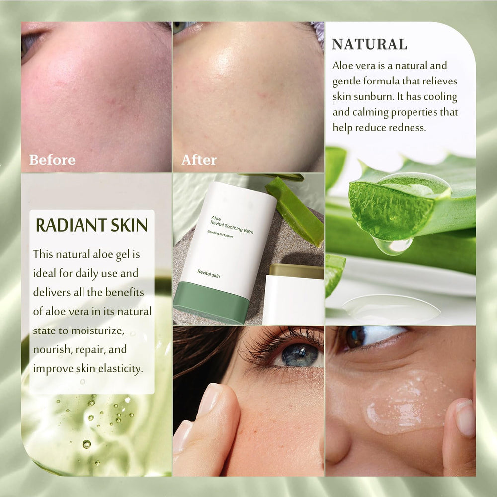 Grospe Aloe Vera Gel Stick on the body for lightweight moisture and refreshing hydration