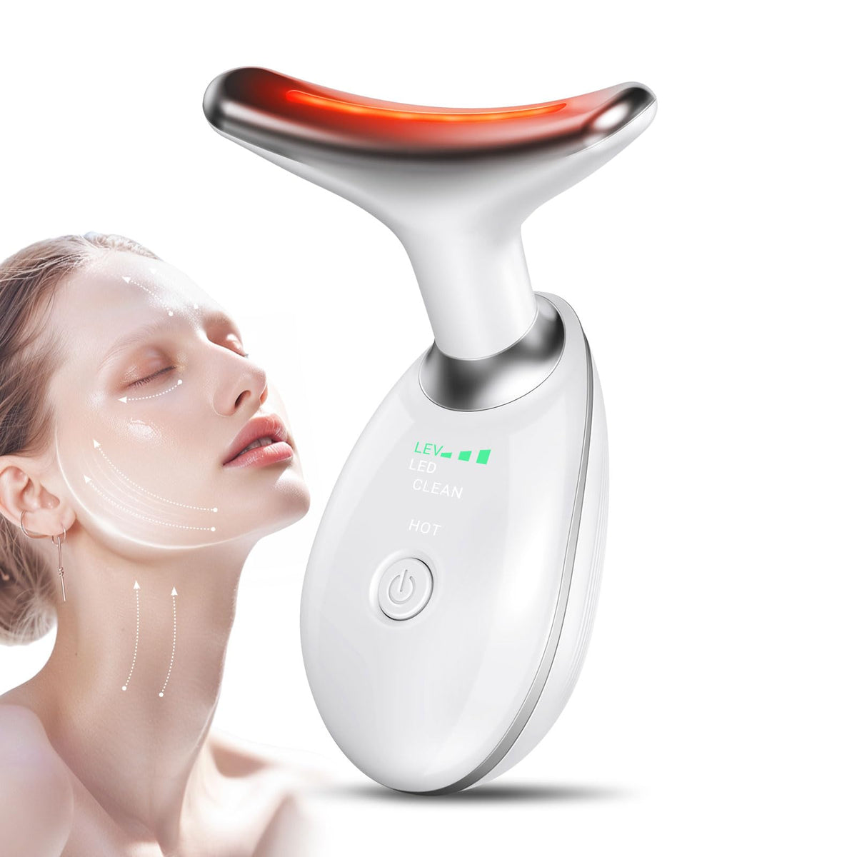 GroTawel neck facial massager—ergonomic at-home skincare routine tool.