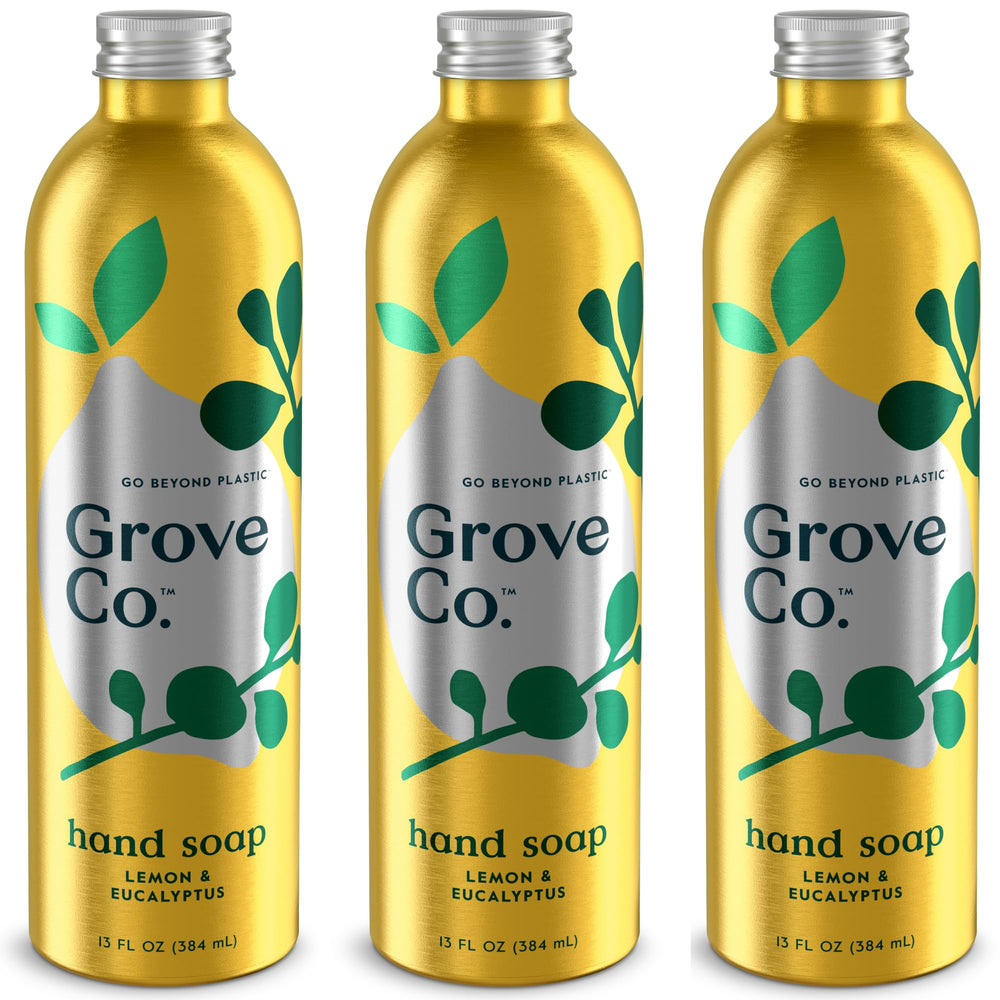Grove Co. Hydrating Hand Soap refill bottle with lemon-eucalyptus for refreshed hands