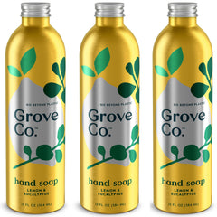 Grove Co. Hydrating Hand Soap refill bottle with lemon-eucalyptus for refreshed hands