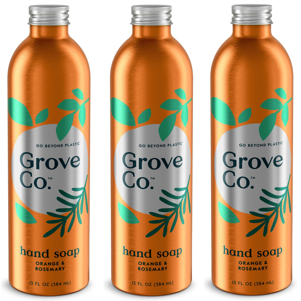 Grove Co hydrating hand soap refill bottle pour for easy, clean refills.