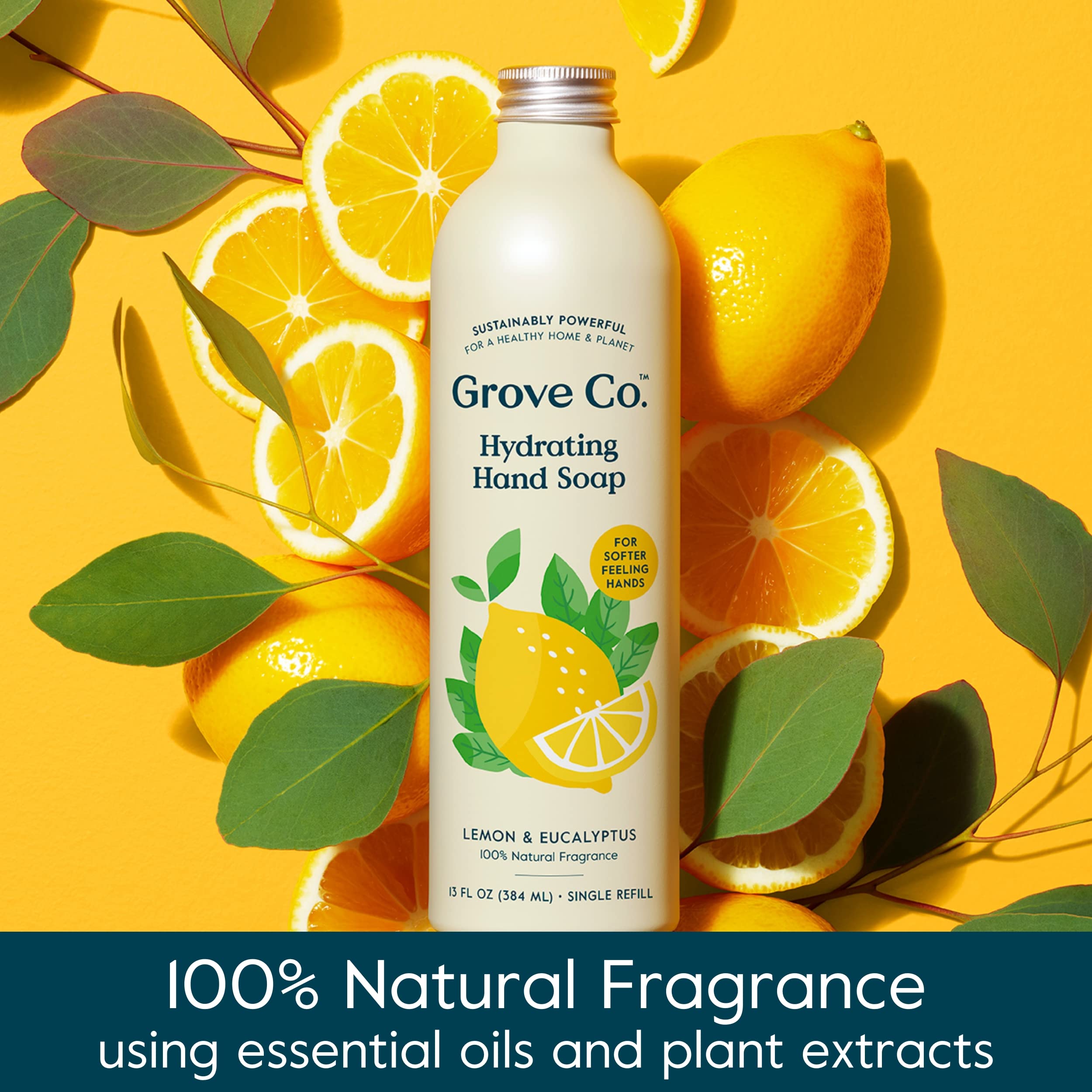 Reusable Grove Co. dispenser ready for easy refill swap